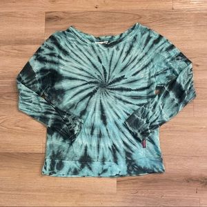 3/$25Hard Tail blue tie dye long sleeve tee xs